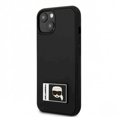 Originalus dėklas Karl Lagerfeld KLHCP13S3DKPK iPhone 13 mini 5,4 "Juodas hardcase Ikonik Patch 1