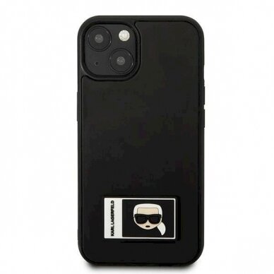 Originalus dėklas Karl Lagerfeld KLHCP13S3DKPK iPhone 13 mini 5,4 "Juodas hardcase Ikonik Patch 2