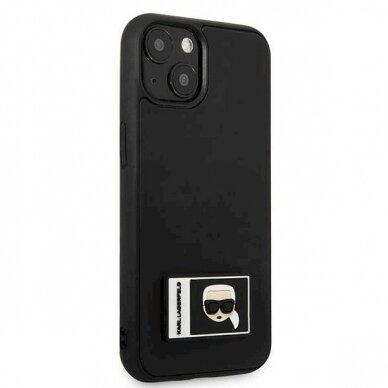 Originalus dėklas Karl Lagerfeld KLHCP13S3DKPK iPhone 13 mini 5,4 "Juodas hardcase Ikonik Patch 3