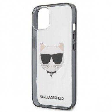 Originalus dėklas Karl Lagerfeld KLHCP13SHCHCK iPhone 13 mini 5.4 Permatomas Ikonik Choupette 5