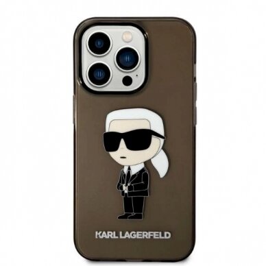 Originalus dėklas Karl Lagerfeld KLHCP14LHNIKTCK iPhone 14 Pro 6.1  Juodas hardcase Ikonik Originalus dėklas Karl Lagerfeld 2