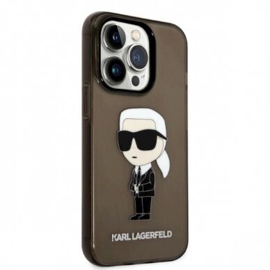 Originalus dėklas Karl Lagerfeld KLHCP14LHNIKTCK iPhone 14 Pro 6.1  Juodas hardcase Ikonik Originalus dėklas Karl Lagerfeld 3