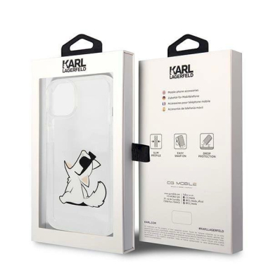 Originalus dėklas Karl Lagerfeld KLHCP14MCFNRC iPhone 14 Plus 6.7 hardcase clear / Permatomas Choupette Fun 7