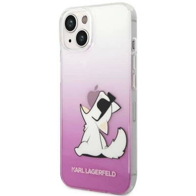 Originalus dėklas Karl Lagerfeld KLHCP14MCFNRCPI iPhone 14 Plus 6.7 hardcase rožinis / rožinis Choupette Fun 1