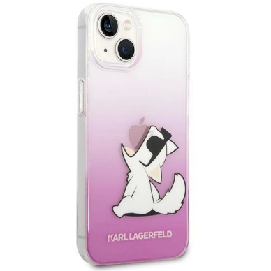 Originalus dėklas Karl Lagerfeld KLHCP14MCFNRCPI iPhone 14 Plus 6.7 hardcase rožinis / rožinis Choupette Fun 3