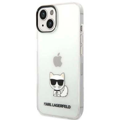 Originalus dėklas Karl Lagerfeld KLHCP14MCTTR iPhone 14 Plus 6.7 hardcase clear / Permatomas Choupette Body 1