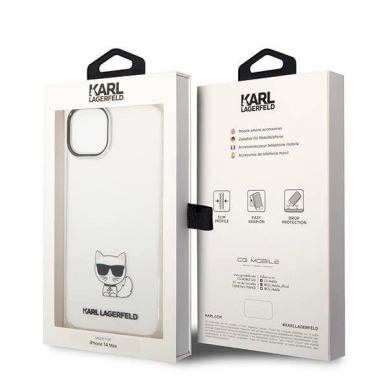 Originalus dėklas Karl Lagerfeld KLHCP14MCTTR iPhone 14 Plus 6.7 hardcase clear / Permatomas Choupette Body 7