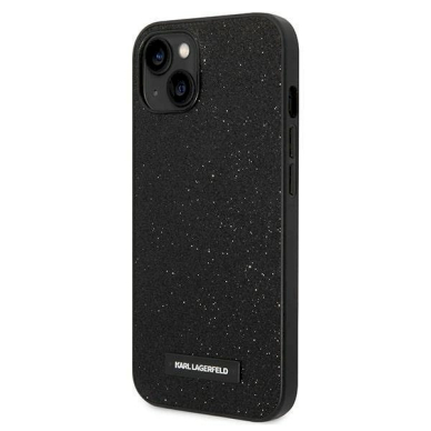 Originalus dėklas Karl Lagerfeld KLHCP14MG2ELK iPhone 14 Plus 6.7 hardcase Juodas Glitter Plaque Logo 1