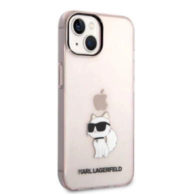 Originalus dėklas Karl Lagerfeld KLHCP14MHNCHTCP iPhone 14 Plus 6.7  rožinis/rožinis hardcase Ikonik Choupette 3