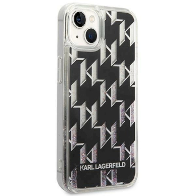 Originalus dėklas Karl Lagerfeld KLHCP14MLMNMK iPhone 14 Plus 6.7 hardcase Juodas Liquid Glitter Monogram 3