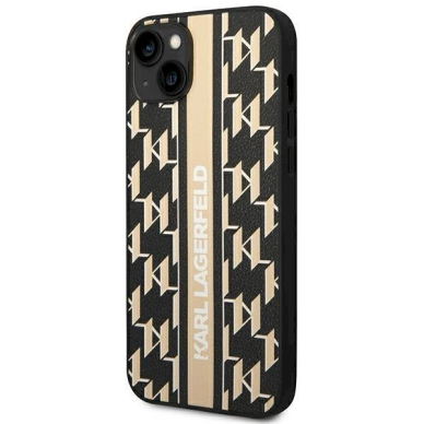 Originalus dėklas Karl Lagerfeld KLHCP14MPGKLSKW iPhone 14 Plus 6,7 hardcase Rudas / Rudas Monogram Stripe 1