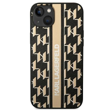 Originalus dėklas Karl Lagerfeld KLHCP14MPGKLSKW iPhone 14 Plus 6,7 hardcase Rudas / Rudas Monogram Stripe 2