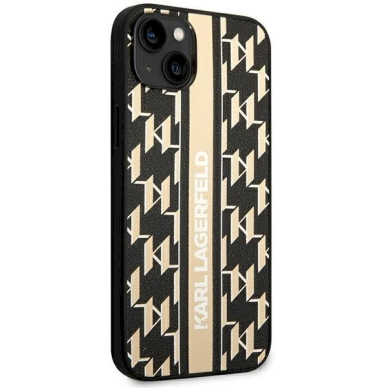 Originalus dėklas Karl Lagerfeld KLHCP14MPGKLSKW iPhone 14 Plus 6,7 hardcase Rudas / Rudas Monogram Stripe 3