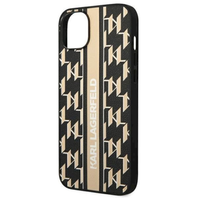 Originalus dėklas Karl Lagerfeld KLHCP14MPGKLSKW iPhone 14 Plus 6,7 hardcase Rudas / Rudas Monogram Stripe 5