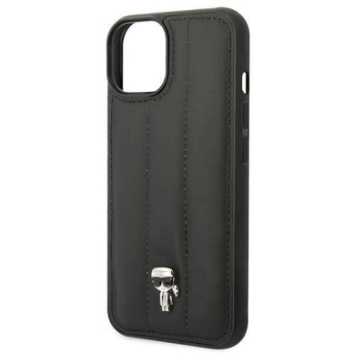 Originalus dėklas Karl Lagerfeld KLHCP14MPSQPK iPhone 14 Plus 6,7" hardcase  Juodas Puffy Ikonik Pin 5