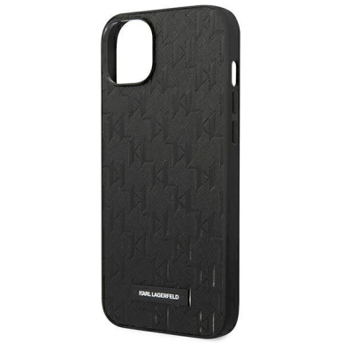 Originalus dėklas Karl Lagerfeld KLHCP14MSAKLHPK iPhone 14 Plus 6.7 hardcase Juodas Saffiano Mono Metal Logo 5