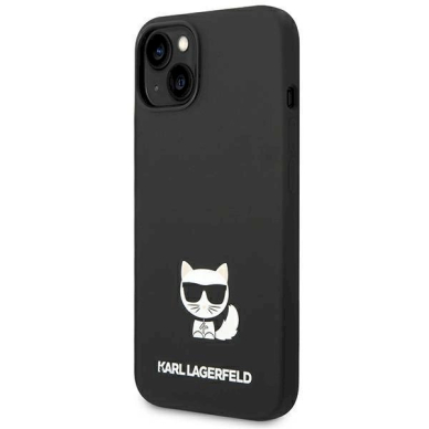 Originalus dėklas Karl Lagerfeld KLHCP14MSLCTBK iPhone 14 Plus 6.7 hardcase Juodas Silicone Choupette Body 1