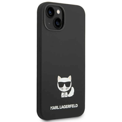 Originalus dėklas Karl Lagerfeld KLHCP14MSLCTBK iPhone 14 Plus 6.7 hardcase Juodas Silicone Choupette Body 3