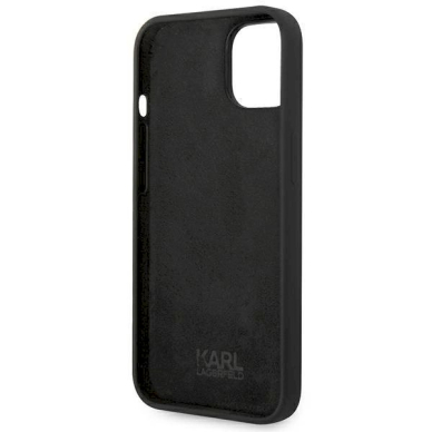 Originalus dėklas Karl Lagerfeld KLHCP14MSLCTBK iPhone 14 Plus 6.7 hardcase Juodas Silicone Choupette Body 6