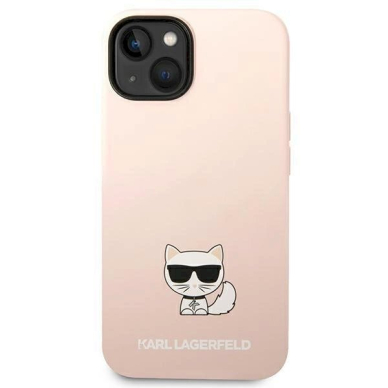 Originalus dėklas Karl Lagerfeld KLHCP14MSLCTPI iPhone 14 Plus 6.7 hardcase light rožinis / light rožinis Silicone Choupette Body 2