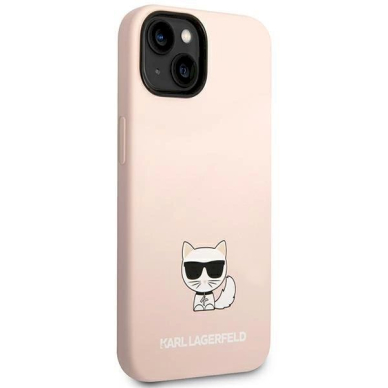 Originalus dėklas Karl Lagerfeld KLHCP14MSLCTPI iPhone 14 Plus 6.7 hardcase light rožinis / light rožinis Silicone Choupette Body 3