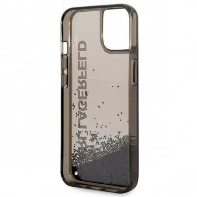 Originalus dėklas Karl Lagerfeld KLHCP14SLCKVK iPhone 14 6.1 Juodas hardcase Liquid Glitter Elong 6