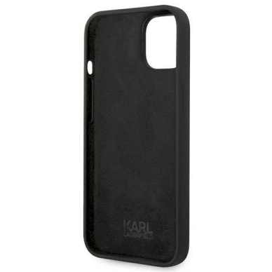 Originalus dėklas Karl Lagerfeld KLHCP14SSLKHBK iPhone 14 6.1 hardcase Juodas Silicone Karl`s Head 6