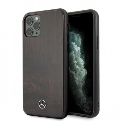 Originalus dėklas Mercedes MEHCN58VWOBR iPhone 11 Pro hard case rudas Wood Line Rosewood (zuk98) USC057