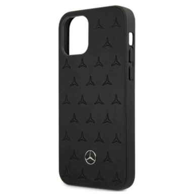 Originalus dėklas Mercedes MEHCP12LPSQBK iPhone 12 Pro Max 6,7"  Juodas hardcase Leather Stars Pattern 5