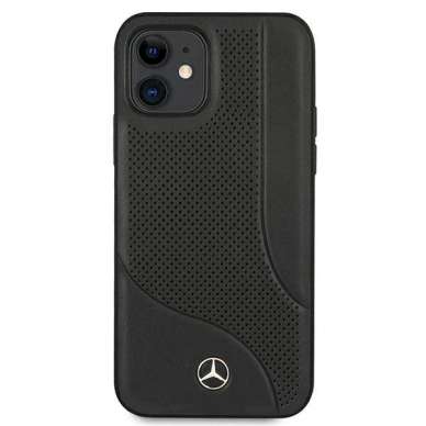 Originalus dėklas Mercedes MEHCP12SCDOBK iPhone 12 mini 5,4"  Juodas hardcase Leather Perforated Area 2