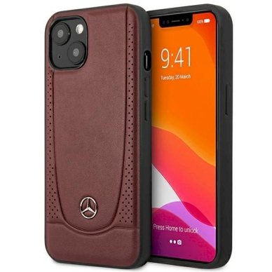 Originalus dėklas Mercedes MEHCP14MARMRE iPhone 14 Plus 6.7 Raudonas hardcase Leather Urban Bengale