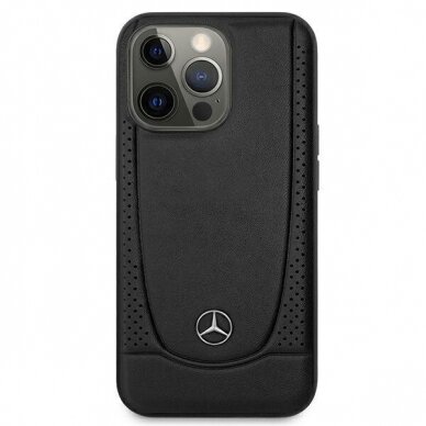 Originalus dėklas Mercedes MEHCP15LARMBK iPhone 15 Pro 6.1  Juodas hardcase Leather Urban 2