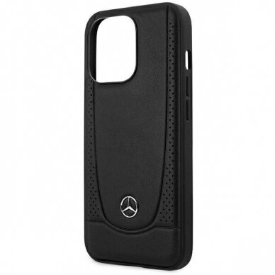 Originalus dėklas Mercedes MEHCP15LARMBK iPhone 15 Pro 6.1  Juodas hardcase Leather Urban 5