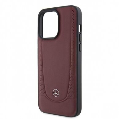 Originalus dėklas Mercedes MEHCP15LARMRE iPhone 15 Pro 6.1  red/red hardcase Leather Urban Bengale 5