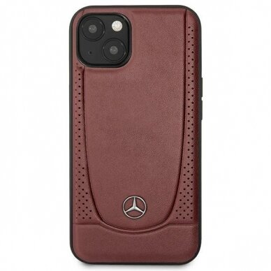 Originalus dėklas Mercedes MEHCP15SARMRE iPhone 15 6.1  red/red hardcase Leather Urban Bengale 2