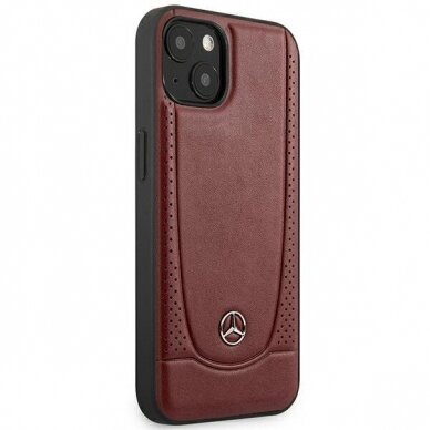 Originalus dėklas Mercedes MEHCP15SARMRE iPhone 15 6.1  red/red hardcase Leather Urban Bengale 3