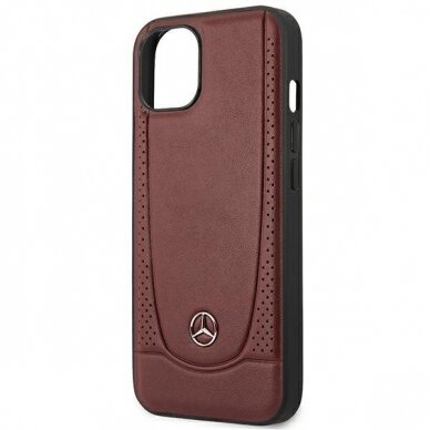 Originalus dėklas Mercedes MEHCP15SARMRE iPhone 15 6.1  red/red hardcase Leather Urban Bengale 5