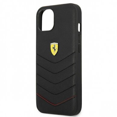 Originalus Ferrari dėklas FEHCP13SRQUK iPhone 13 mini 5,4" Juodas Off Track Quilted 5