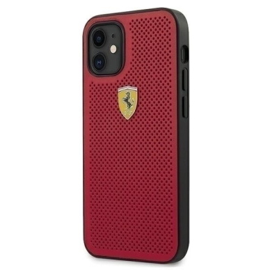 Originalus Ferrari Dėklas Fespehcp12Sre Iphone 12 Mini Raudonas On Track Perforated 1