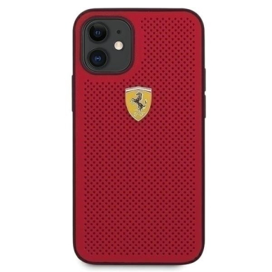 Originalus Ferrari Dėklas Fespehcp12Sre Iphone 12 Mini Raudonas On Track Perforated 2