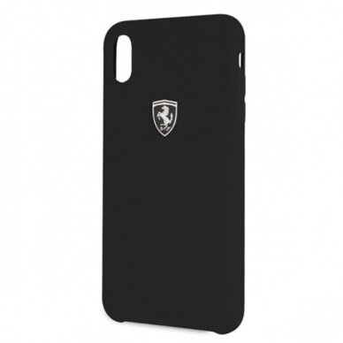 Originalus Ferrari Dėklas Nugarėlė Feosihci65Bk Iphone Xs Max Juodas Silicone Off Track  2