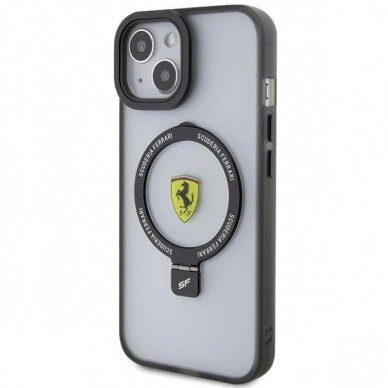 Originalus Ferrari dėklas  Ring Stand 2023 Collection MagSafe Case for iPhone 15 Plus / 14 Plus - Permatomas 1