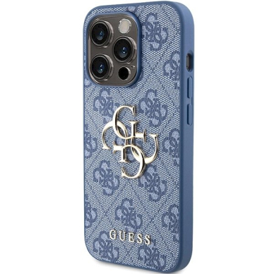 Originalus Guess dėklas 4G Big Metal LogoiPhone 15 Pro - Mėlynas 1