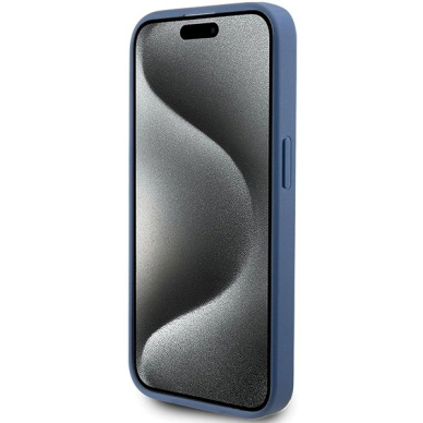 Originalus Guess dėklas 4G Big Metal LogoiPhone 15 Pro - Mėlynas 4