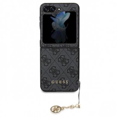 Originalus Guess dėklas 4G Charms Collection case for Samsung Galaxy Z Flip 5 - Pilkas 1