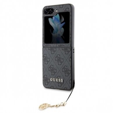 Originalus Guess dėklas 4G Charms Collection case for Samsung Galaxy Z Flip 5 - Pilkas 5