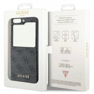 Originalus Guess dėklas 4G Charms Collection case for Samsung Galaxy Z Flip 5 - Pilkas 7