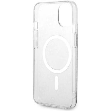 Originalus Guess dėklas 4G MagSafe case for iPhone 14 - Juodas 4