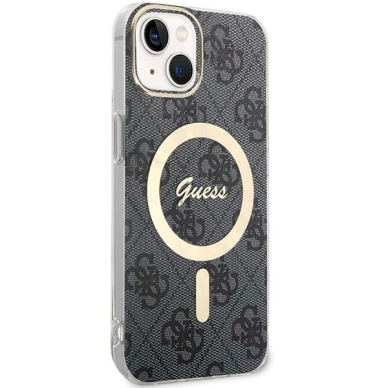 Originalus Guess dėklas 4G MagSafeiPhone 15 Plus / 14 Plus - Juodas 2