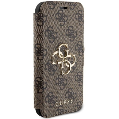 Originalus Guess dėklas 4G Metal LogoiPhone 15 / 14 / 13 - Rudas 3